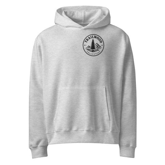 Redeemed oversized hoodie in Athletic Heather, front view