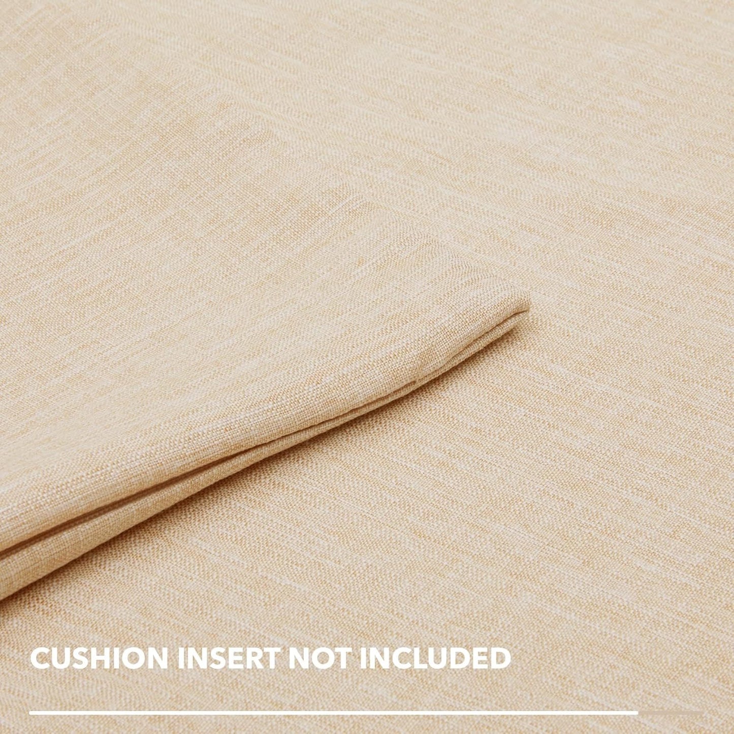 Deconovo Soft Pillow Cases Faux Linen Pillow Covers with Invisible Zipper Throw Cushions Covers for Bench 18X18 Inch Beige 4 Pcs Case Only No Insert