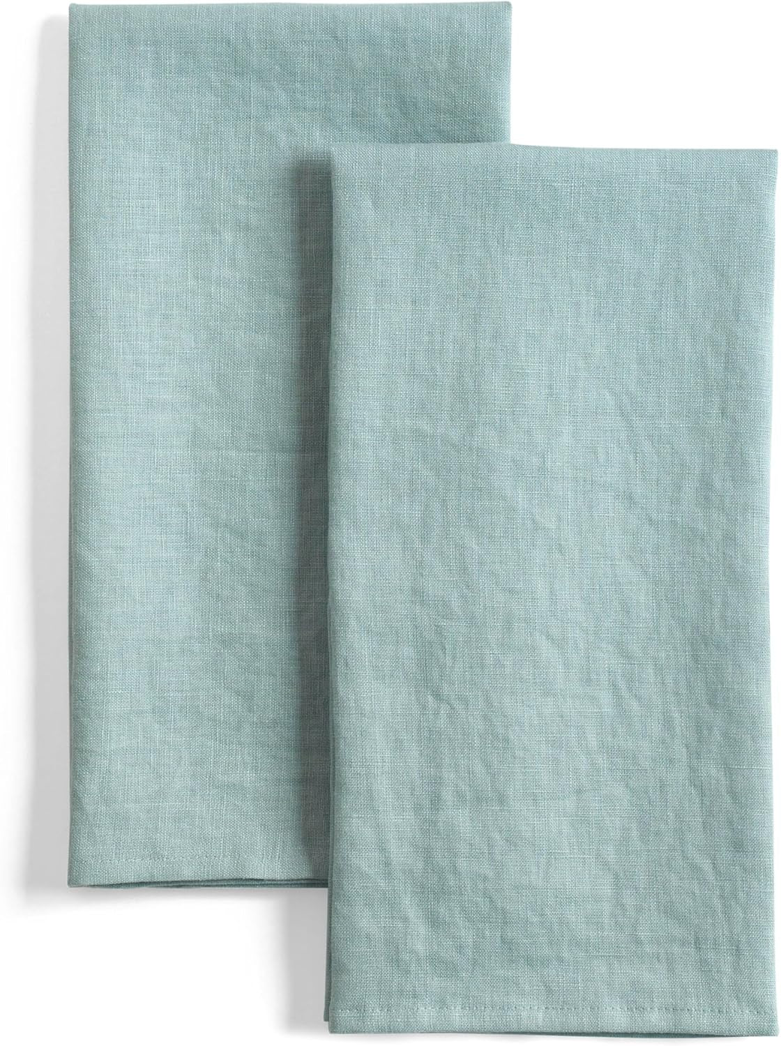 100% Pure Flax Linen Kitchen Towels-20X27 Inch-Stonewashed Flax Linen-Extra Soft Quick Dry for Tea Towels Dish Towels Hand Towels-Set of 2-Black