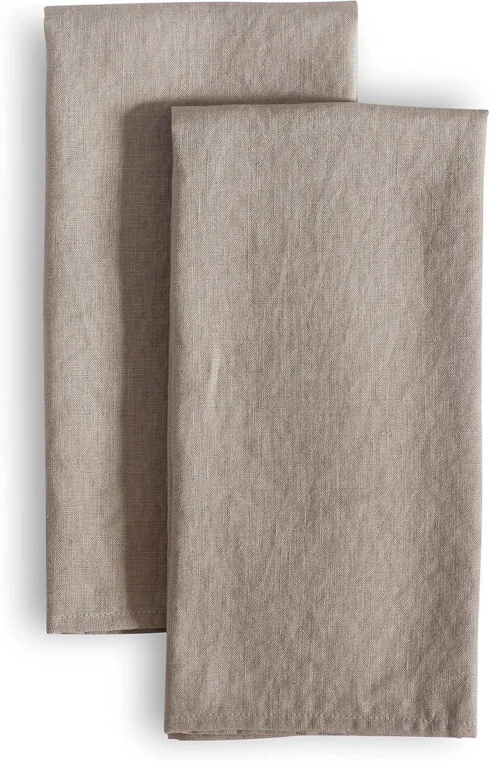 100% Pure Flax Linen Kitchen Towels-20X27 Inch-Stonewashed Flax Linen-Extra Soft Quick Dry for Tea Towels Dish Towels Hand Towels-Set of 2-Black