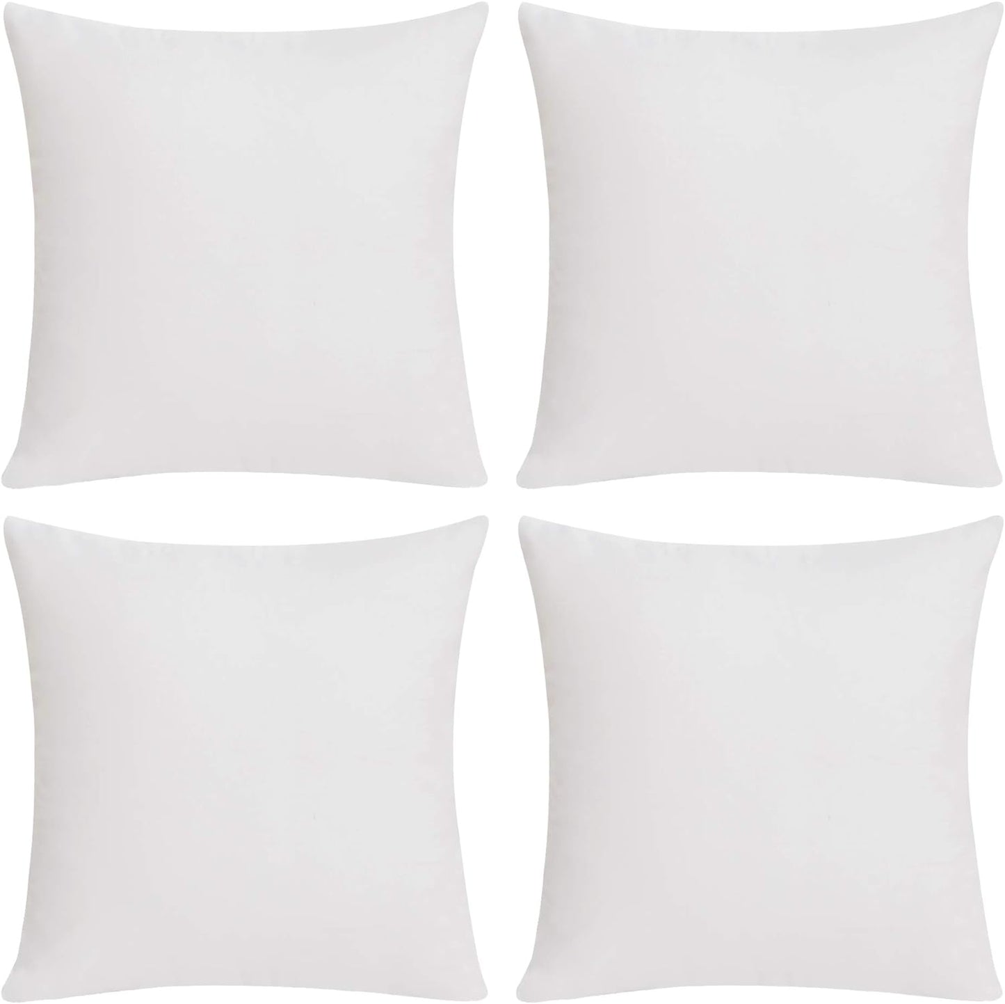 Deconovo Soft Pillow Cases Faux Linen Pillow Covers with Invisible Zipper Throw Cushions Covers for Bench 18X18 Inch Beige 4 Pcs Case Only No Insert