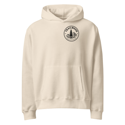 Household of Faith oversized hoodie in Dust, front view