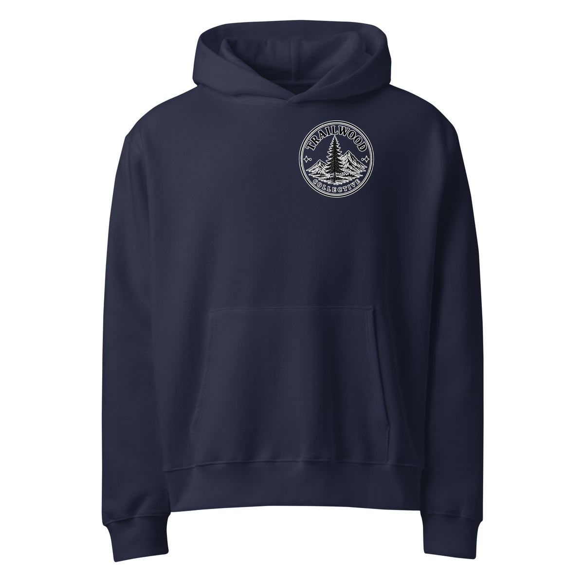 Train Them Up oversized hoodie in Navy, front view